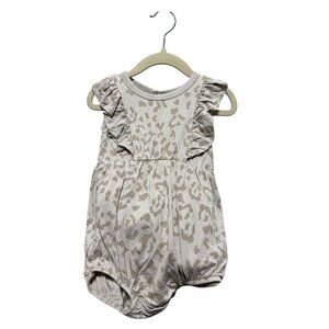 Kyte Baby Sleeveless Gray Animal Print Bubble Romper Infant Size 12-18mo